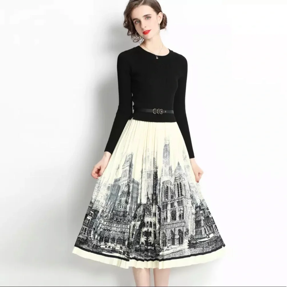 ❤️ The KIMORA full European Cityscape Dress - Picture 2 of 15